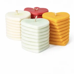 Sculpted heart candle